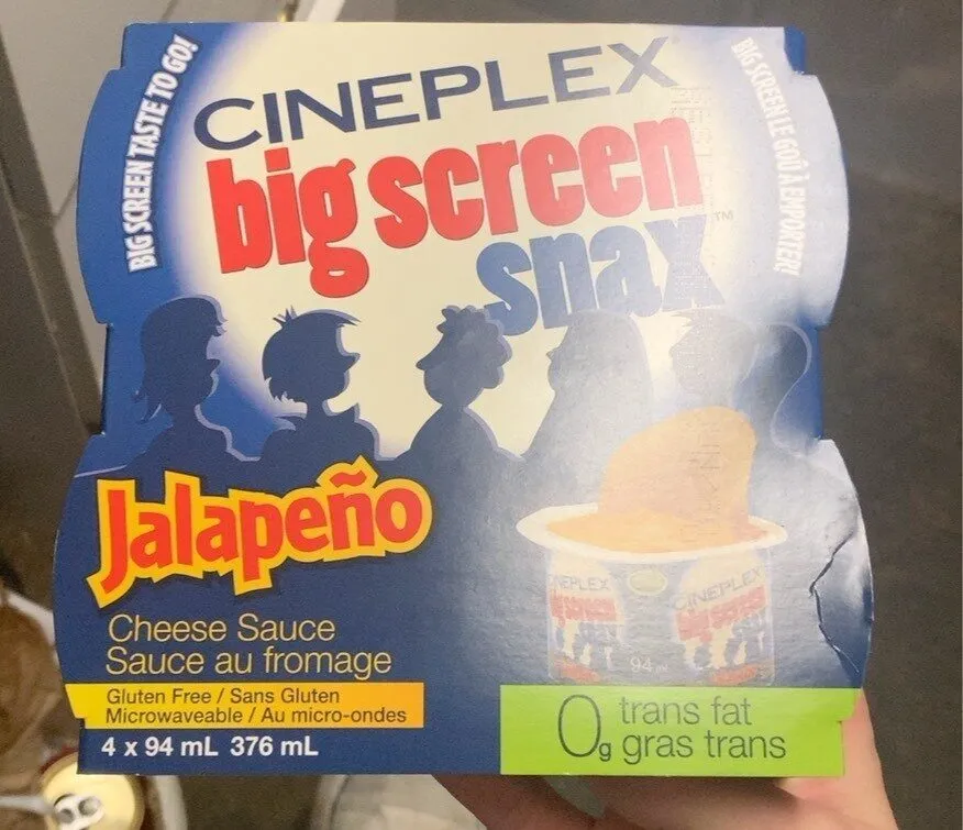 Big screen snax jalapeño cheese sauce
