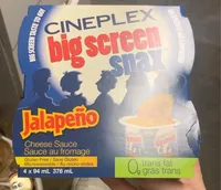 Big screen snax jalapeño cheese sauce