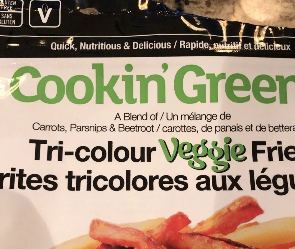 Tri colour veggie fries
