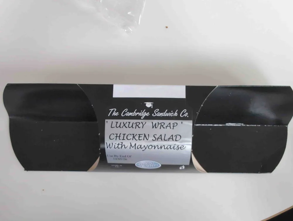 'Luxury Wrap' chicken salad with mayonnaise