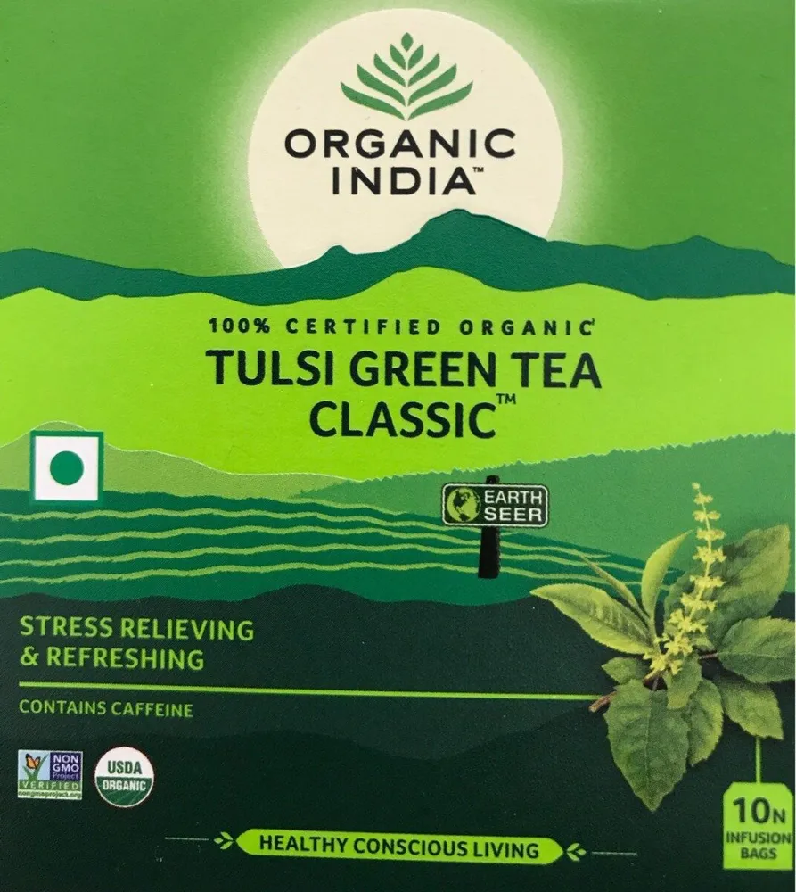 Organic India Tulsi Green Tea ( Pack of 10 Bags )