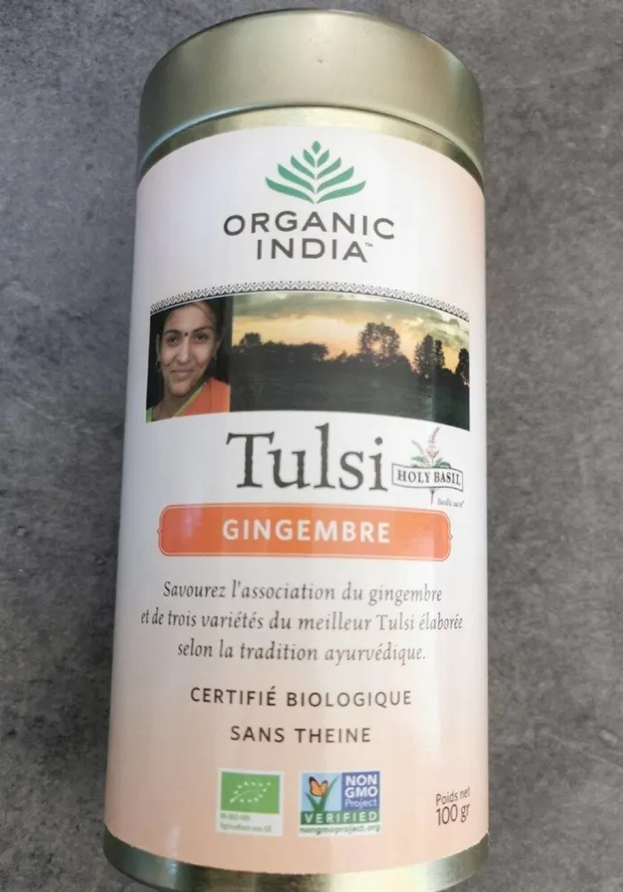 Tisane Bio Tulsi Gingembre 100G Organic India