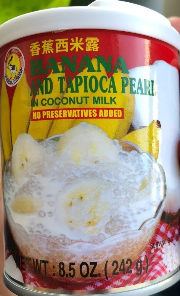 Banana And Tapioca Pearl In Coconut Milk