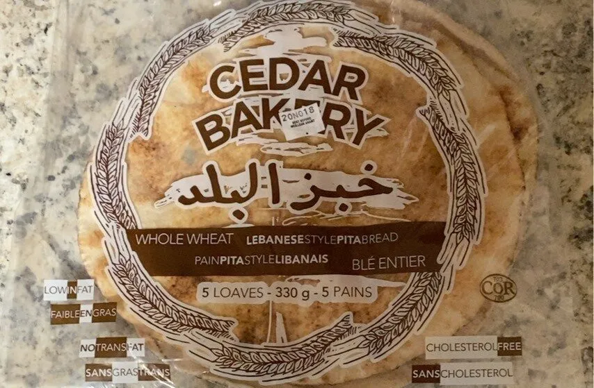 Whole wheat lebanese pita bread
