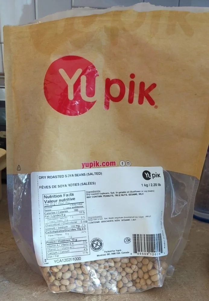 Fèves de soya rôties salées