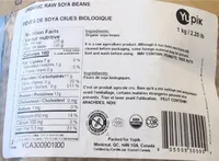 Organic raw soya beans