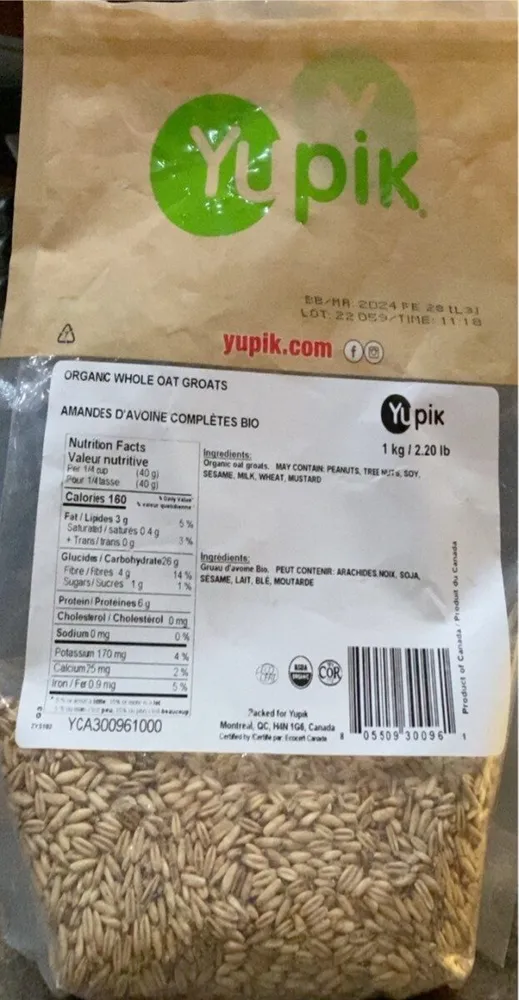 Organic Whole Oat Groats