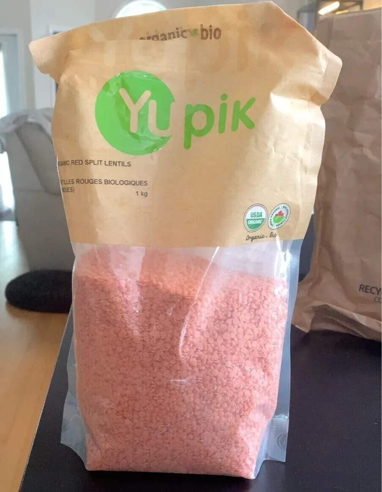 Organic split red lentils