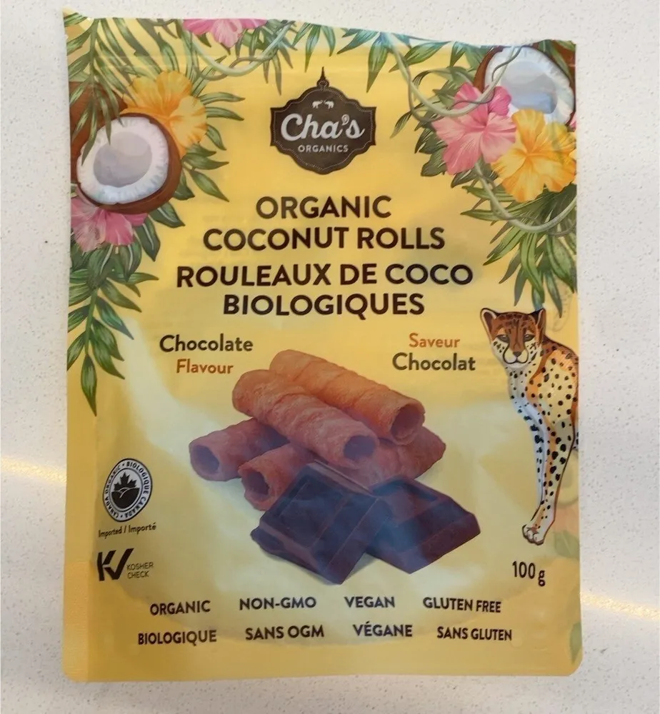 Organic Coconut Rolls - Chocolate Flavour
