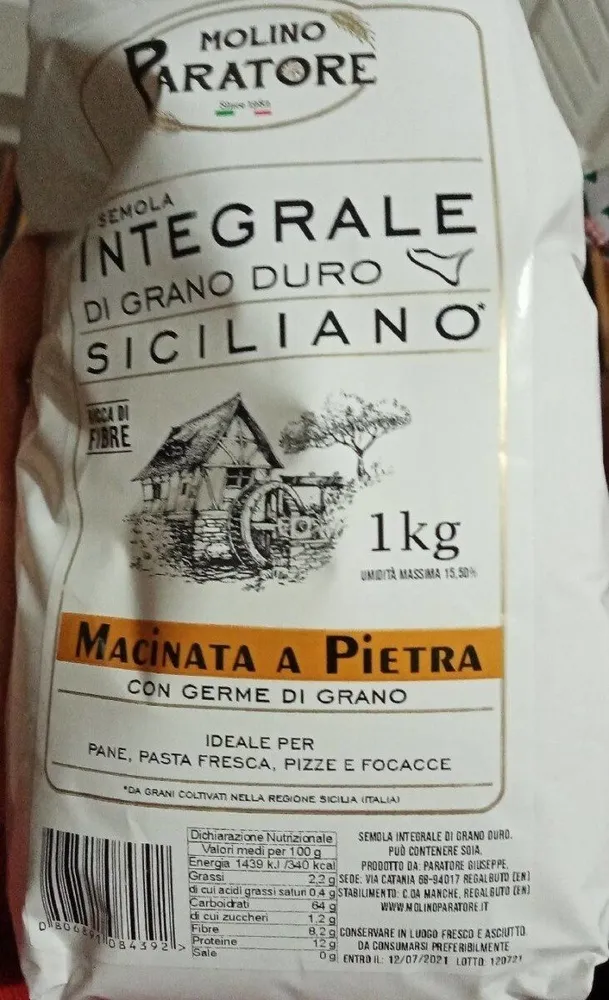Semola integrale di grano duro