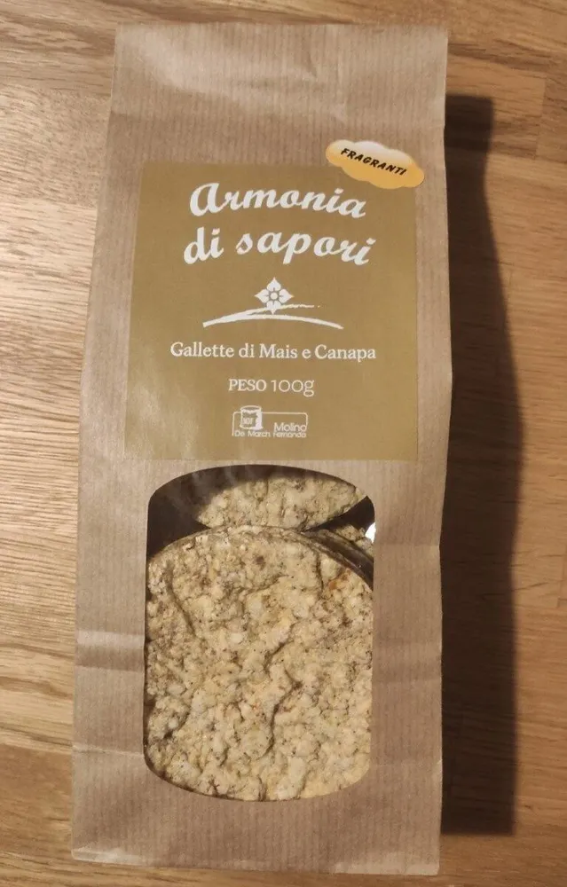 Gallette di mais e canapa