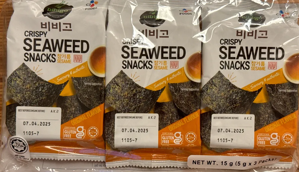 Crispy seaweed snacks
