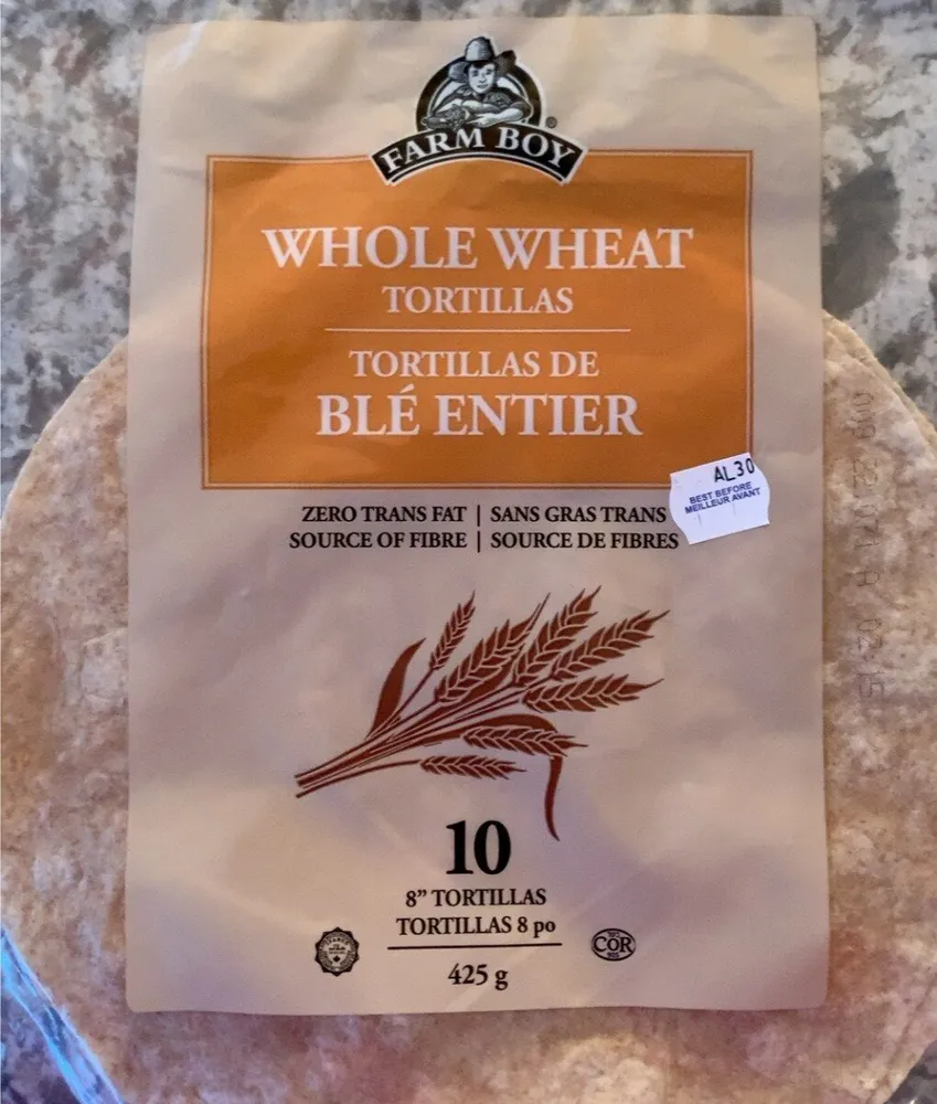 Whole wheat Tortillas