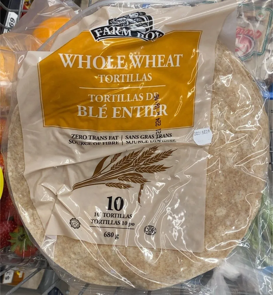 Whole wheat tortillas