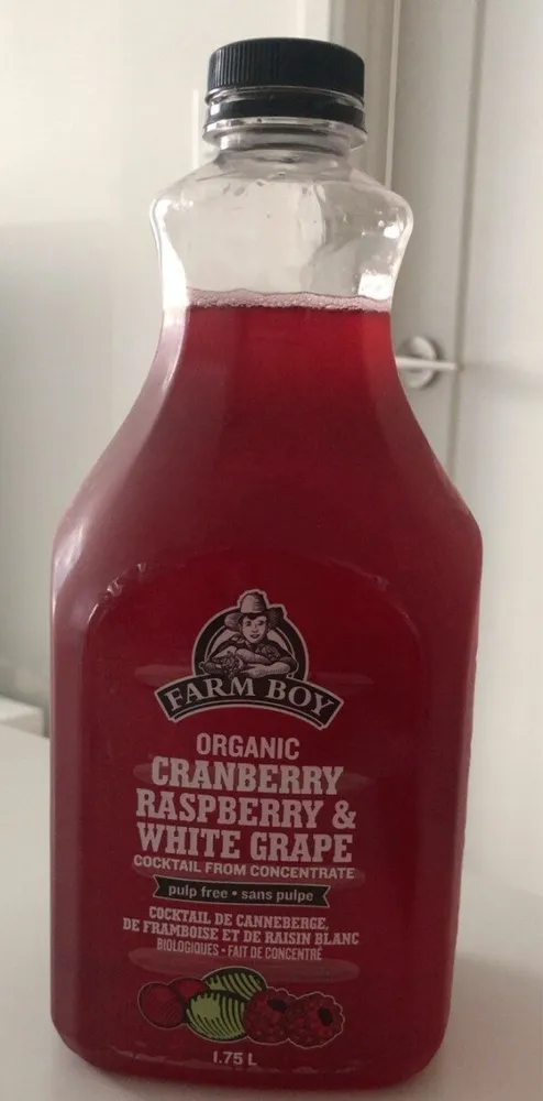Organic Cranberry Raspberry $ White Grape