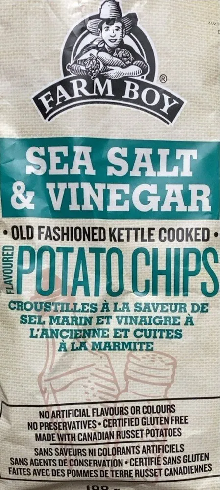 Sea salt and vinegar kettle chips