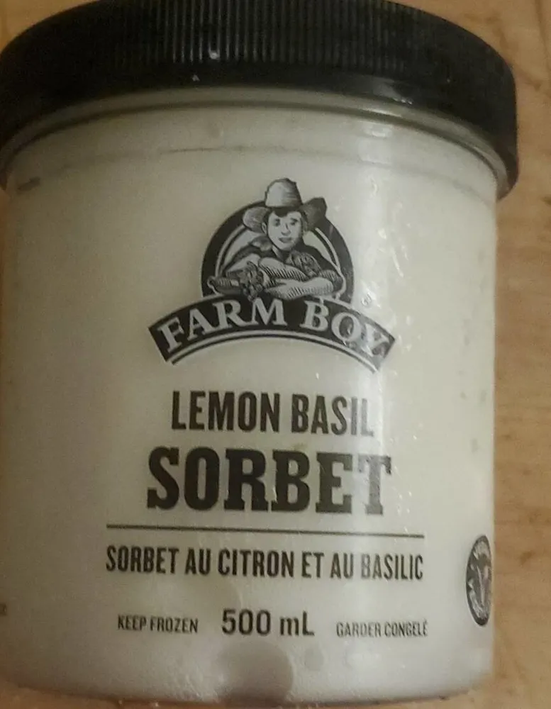 Lemon basil sorbet