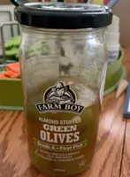Green olives stuffed with almonds