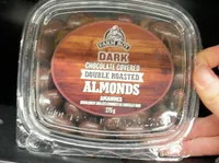 Dark chocolate covered double roasted almonds
