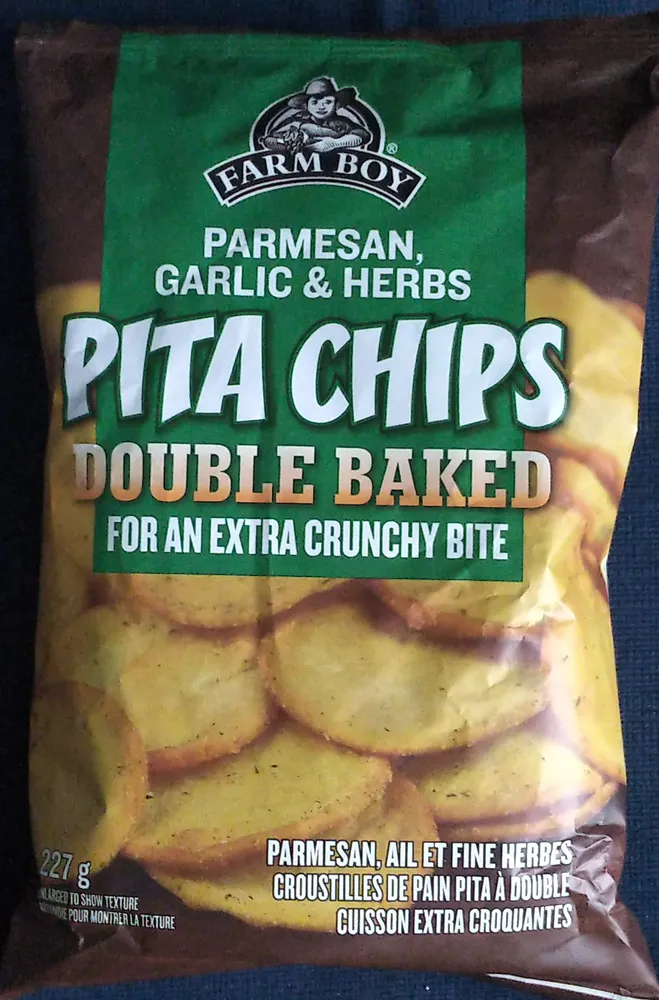 Farm boy Parmesean garlic herb pit chips
