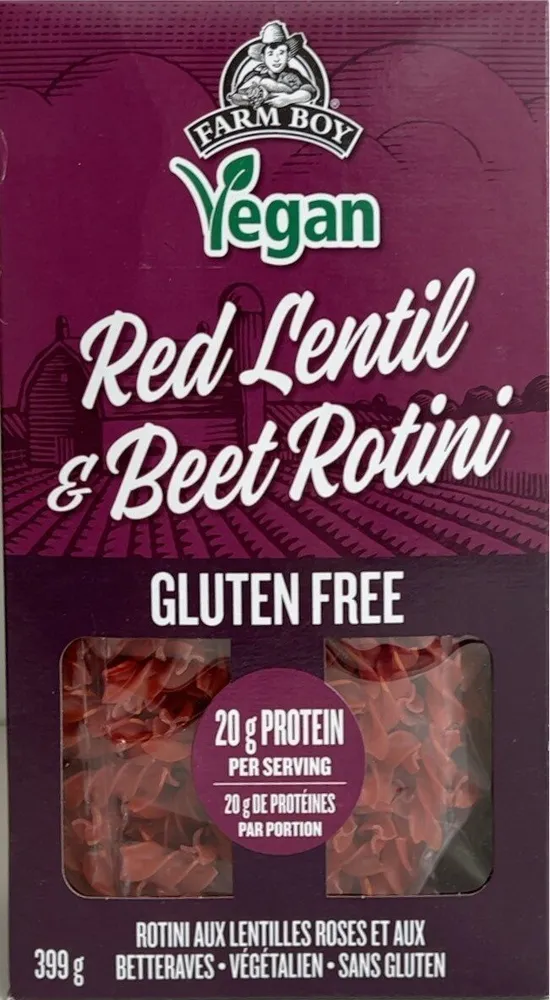 Red lentil & Beet Rotini