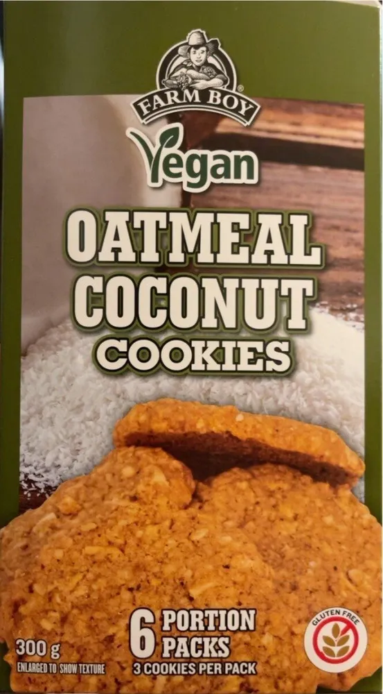 Vegan Oatmeal coconut cookies