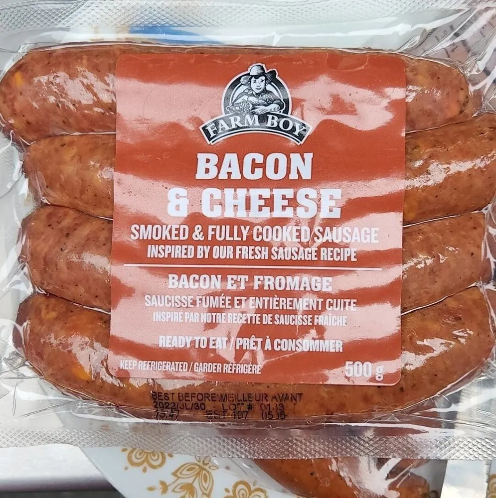 Bacon and Cheese Sausages