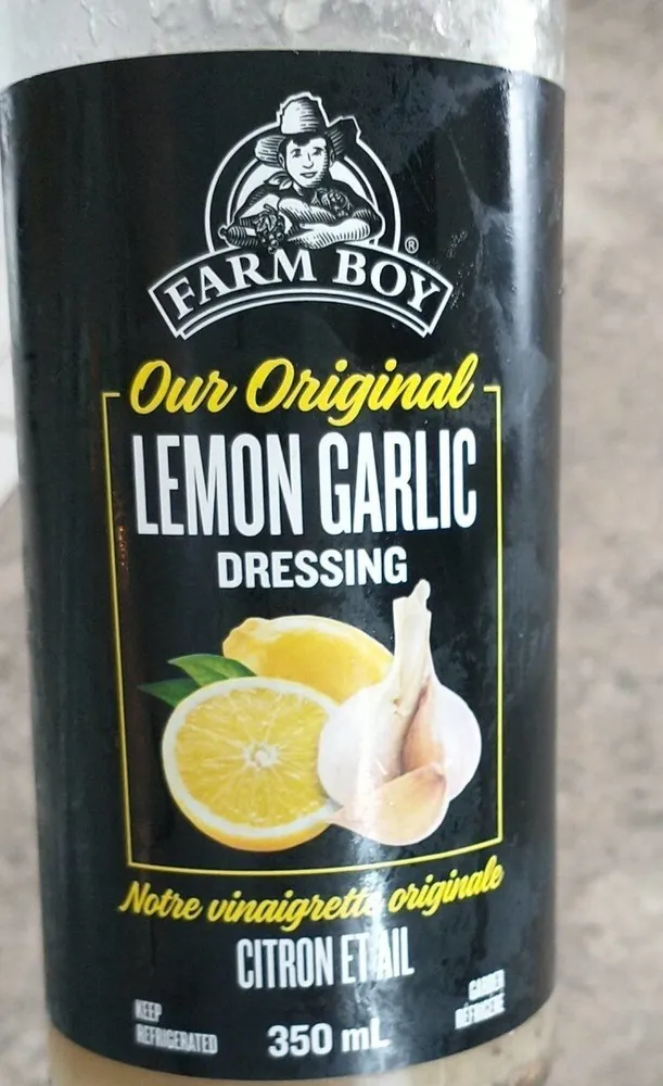 Lemon garlic dressing