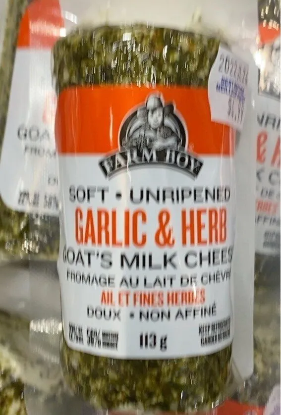 Garlic & Herb goats milk cheese
