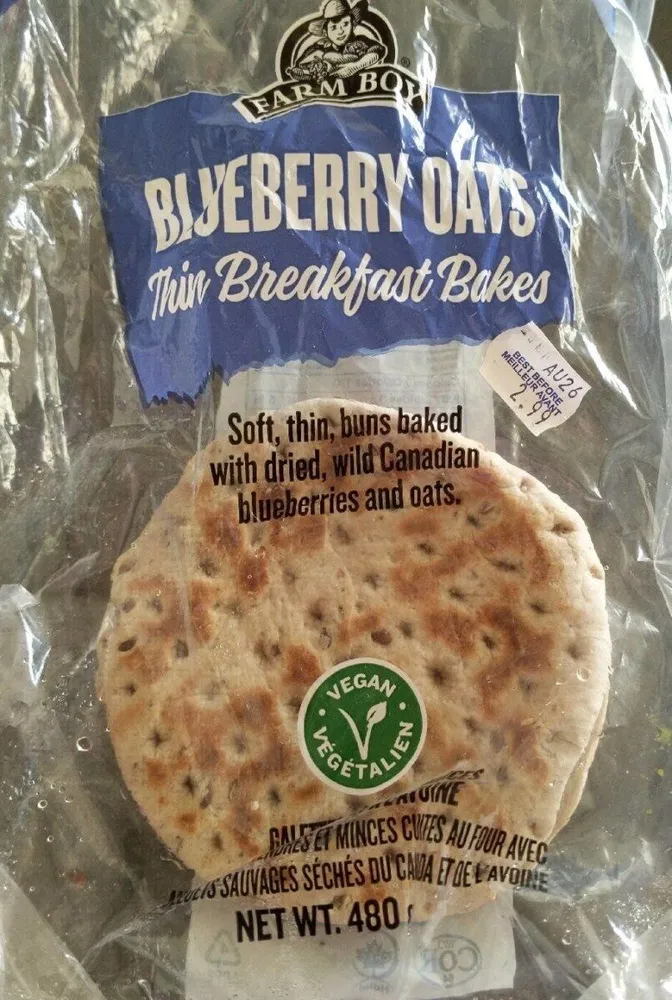 Blueberry oats thin breakfast bakes