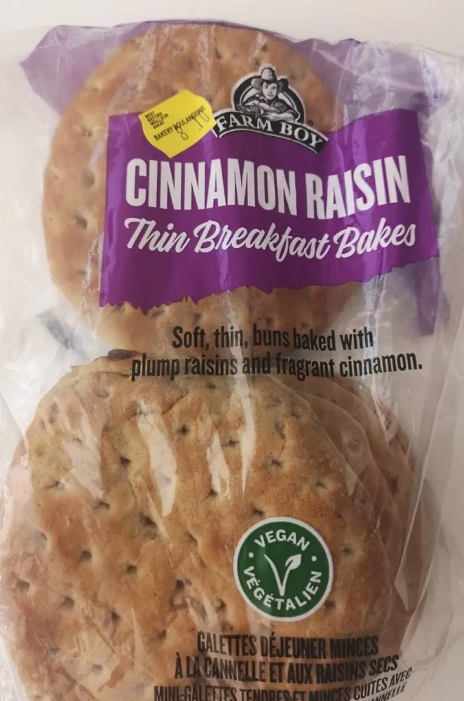 Cinnamon raison thin breakfast bakes