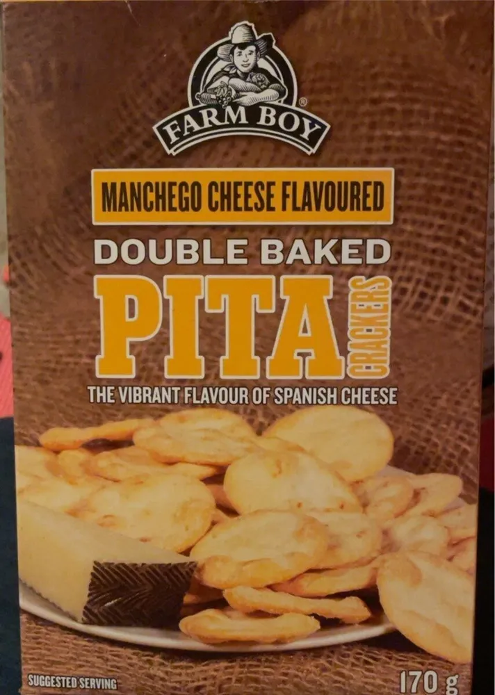 Manchego cheese flavoured Dpuble Baled Pita Crackers