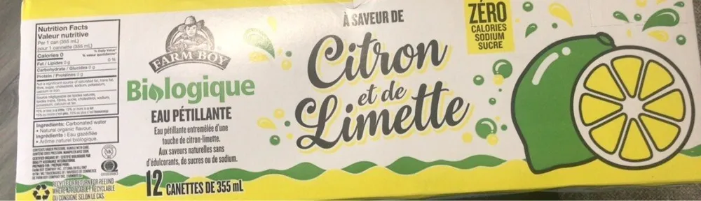 Organic flavoured sparkling water