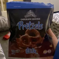 Milk chocolate covered pretzels
