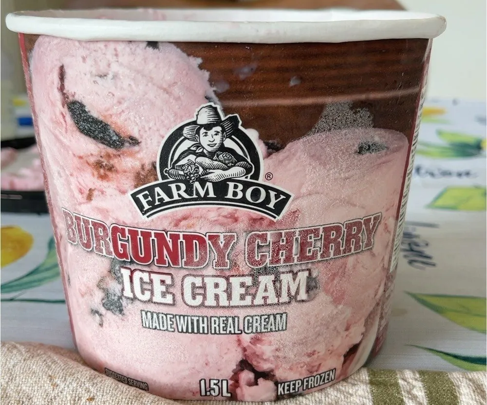 Burgundy cherry ice cream