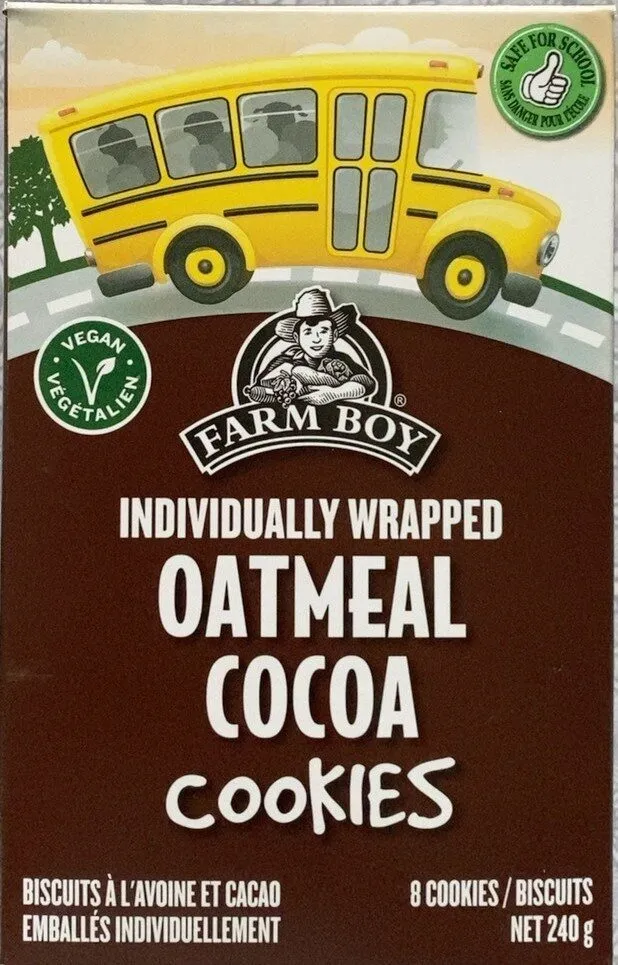 Oatmeal cocoa cookies