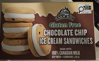 Chocolate chip ice cream sandwhich gluten free