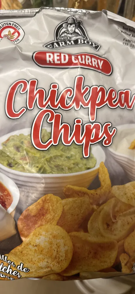 Red Curry Chickpea chips