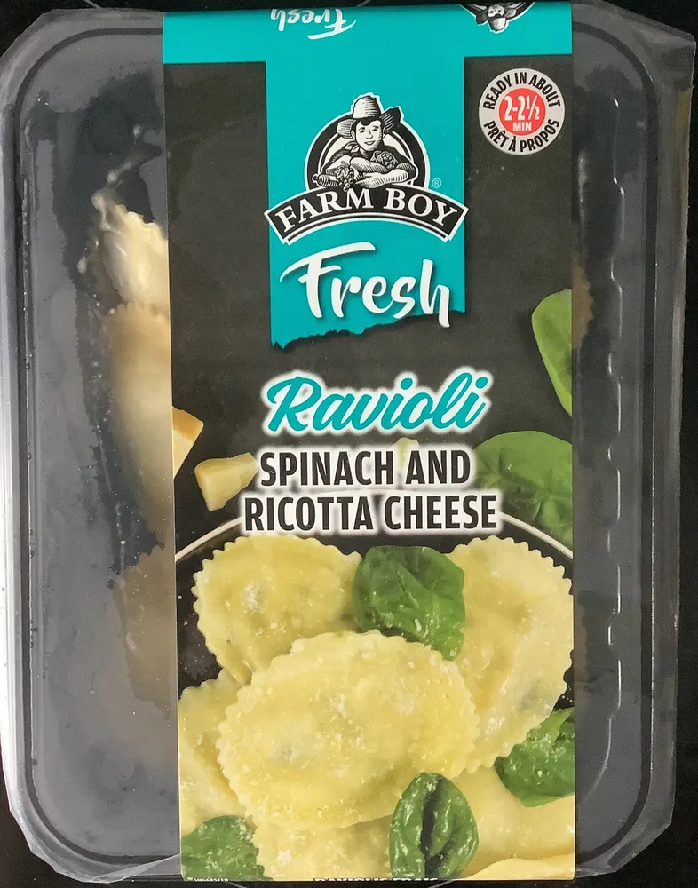 Spinach and Ricotta Cheese Ravioli