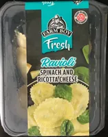 Spinach and Ricotta Cheese Ravioli