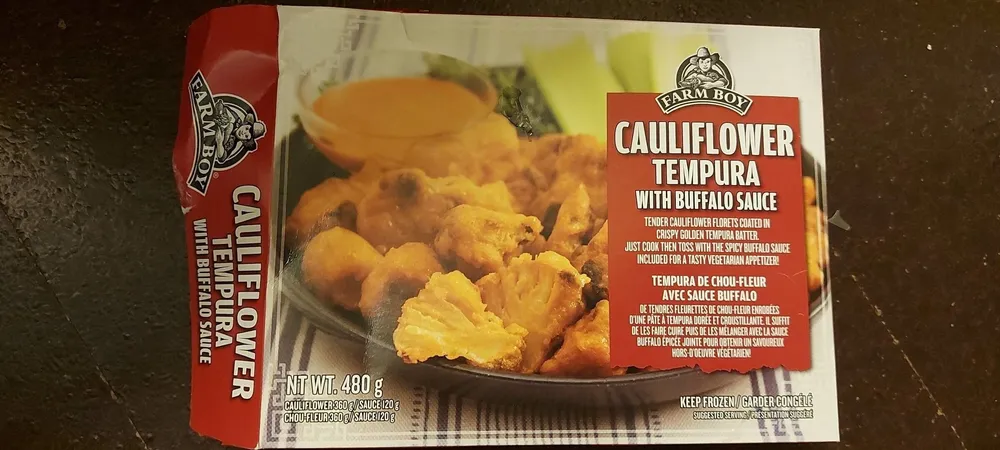 Cauliflower tempura with Buffalo sauce