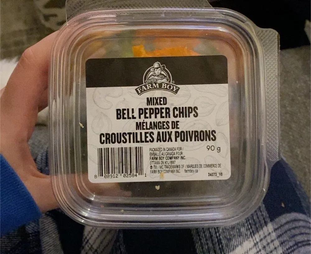 Mixed bell pepper chips