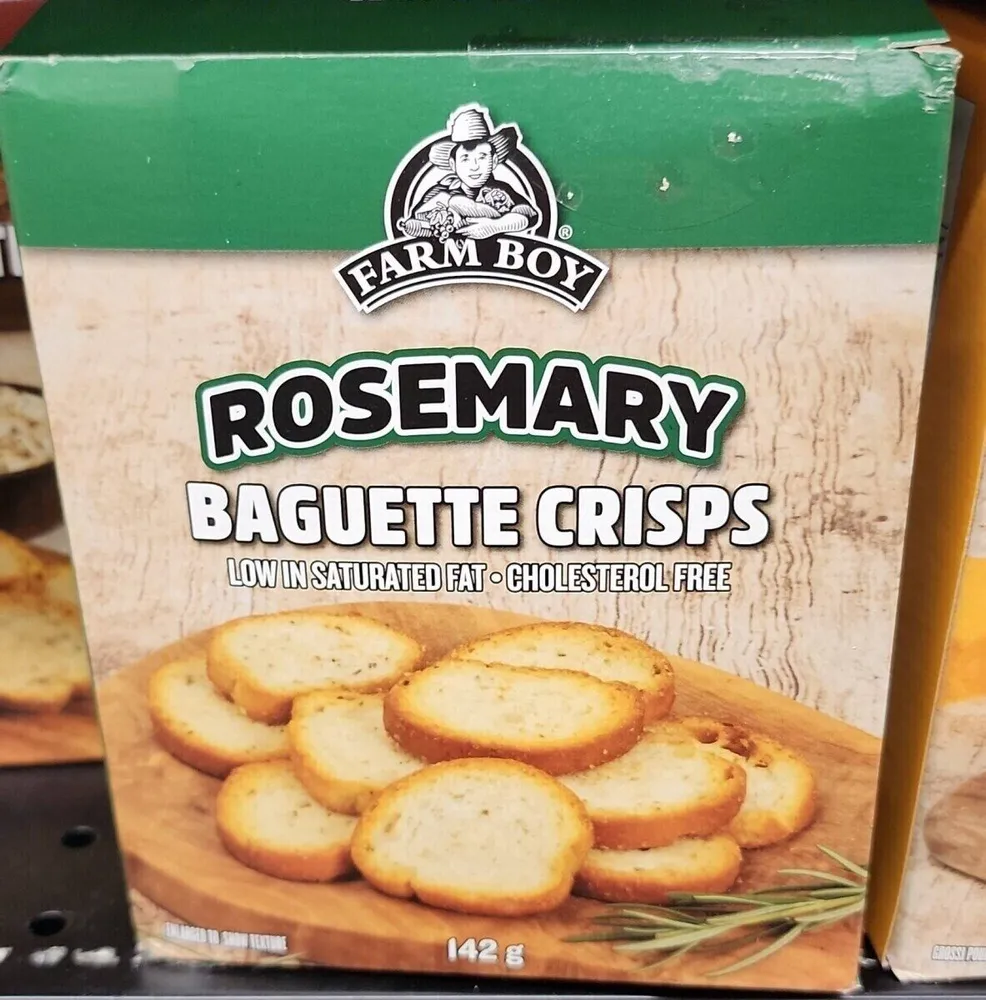 Rosemary baguette crisps