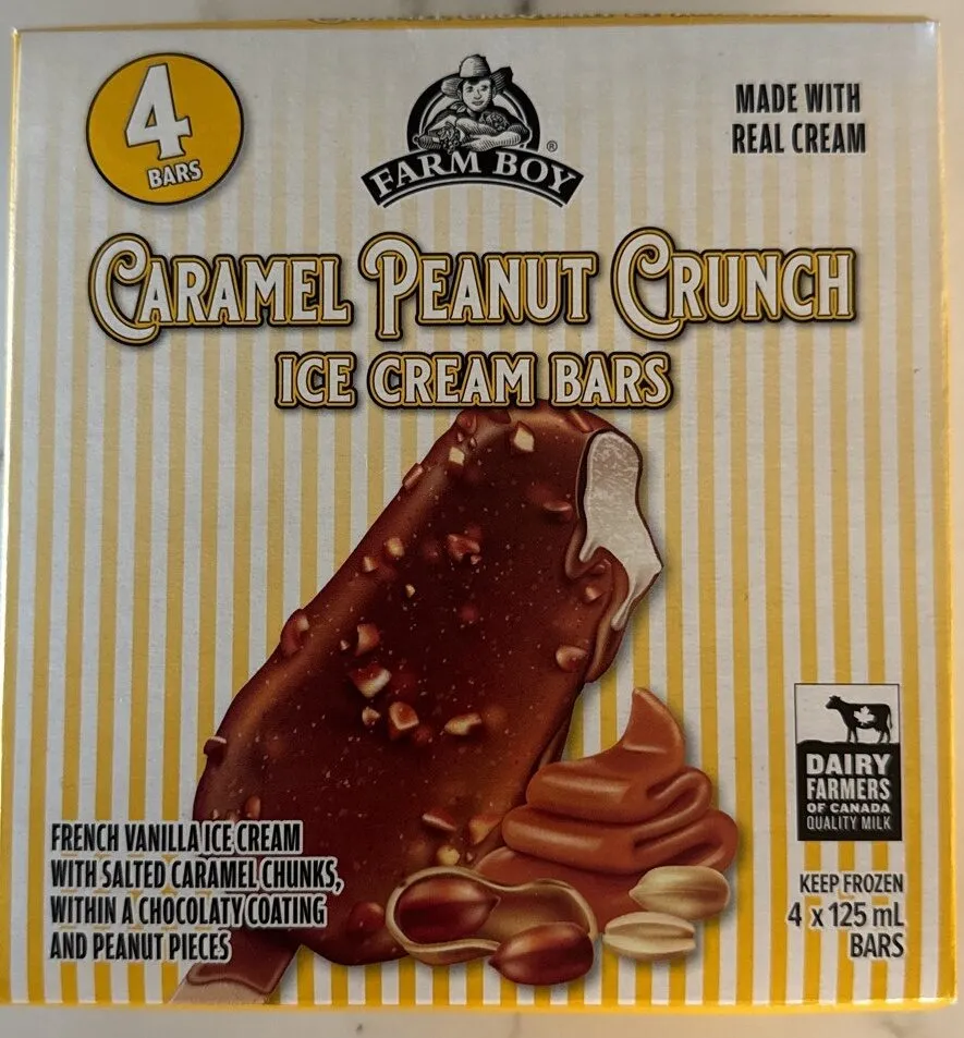 Caramel Peanut Crunch Ice Cream Bar