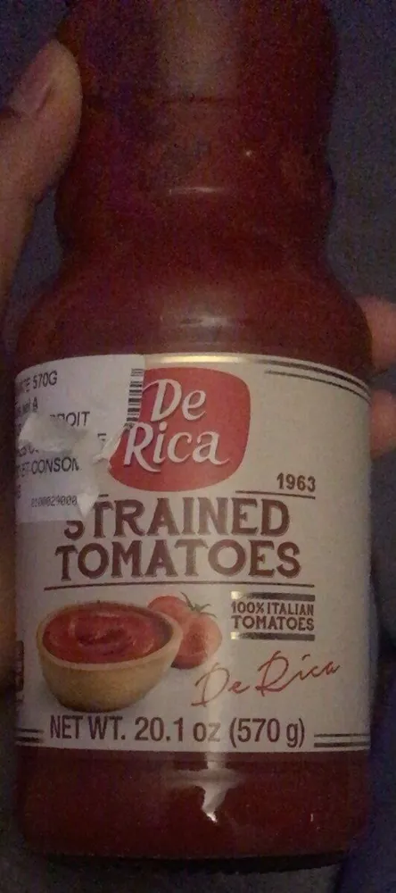 Strained tomatoes