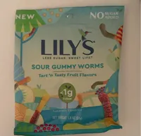 Sour Gummy Worms Tart 'n Tasty Fruit Flavors