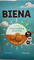Blazin' hot baked chickpea puffs