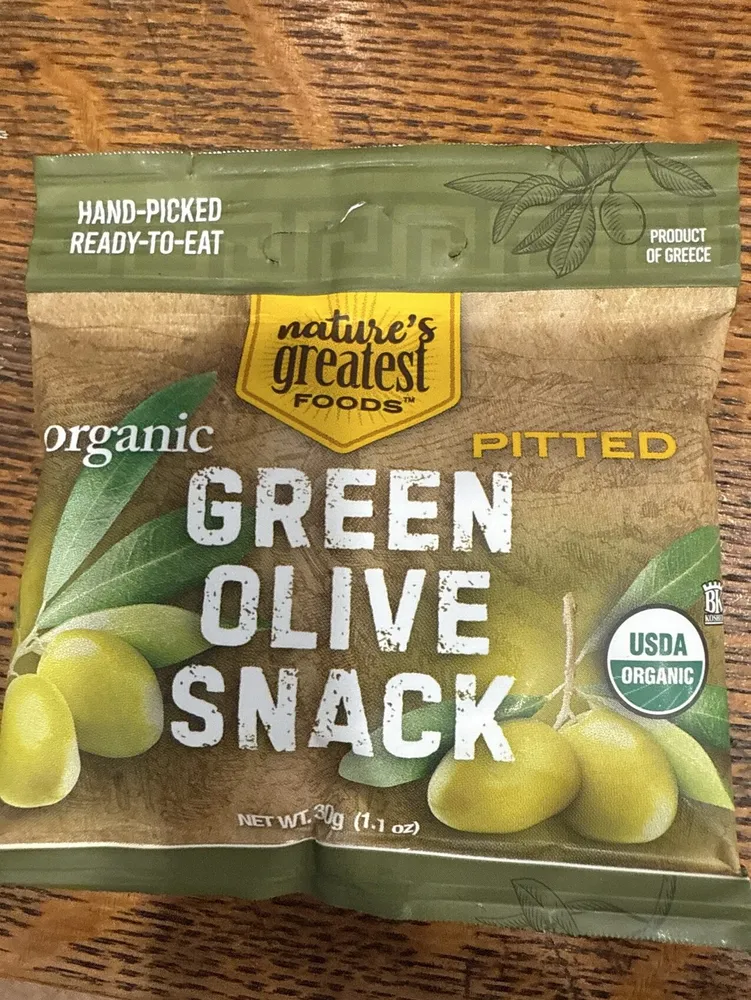 Organic green olives