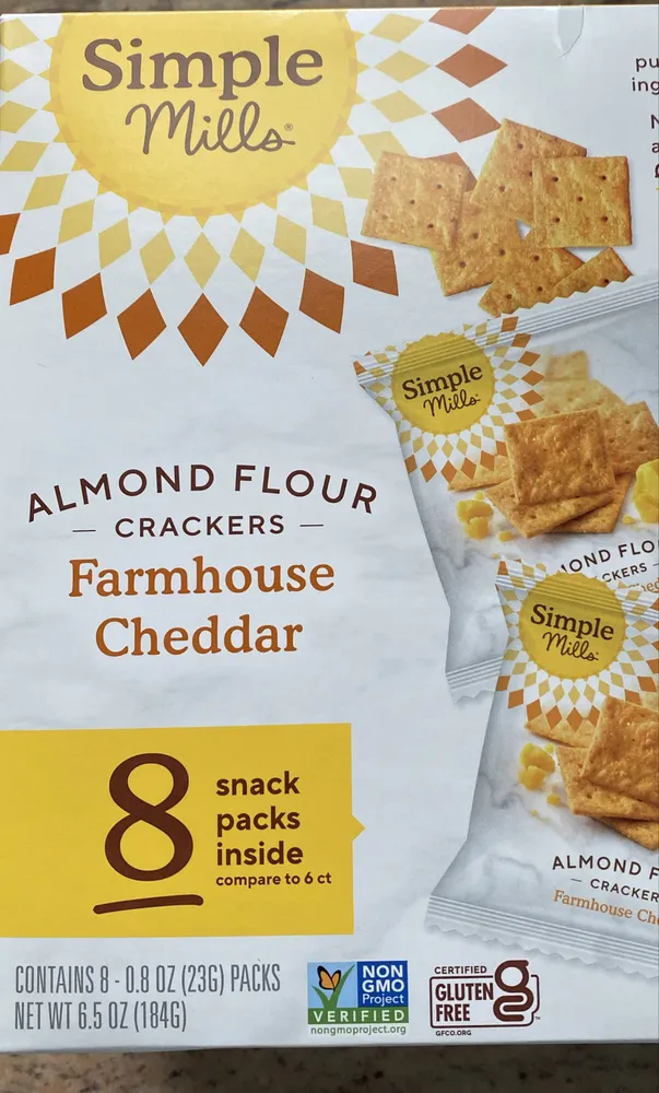Almond Flour Crackers Farmhouse Cheddar