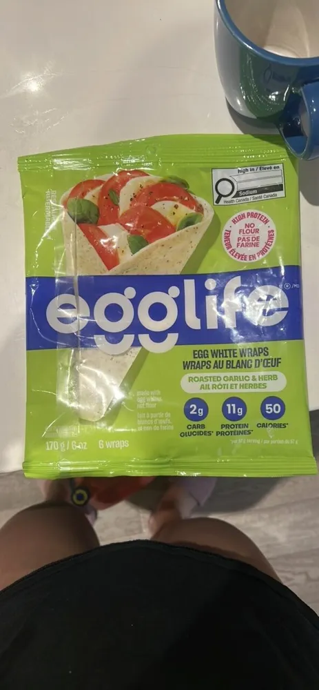 Egg White Wraps Roasted Garlic & Herb